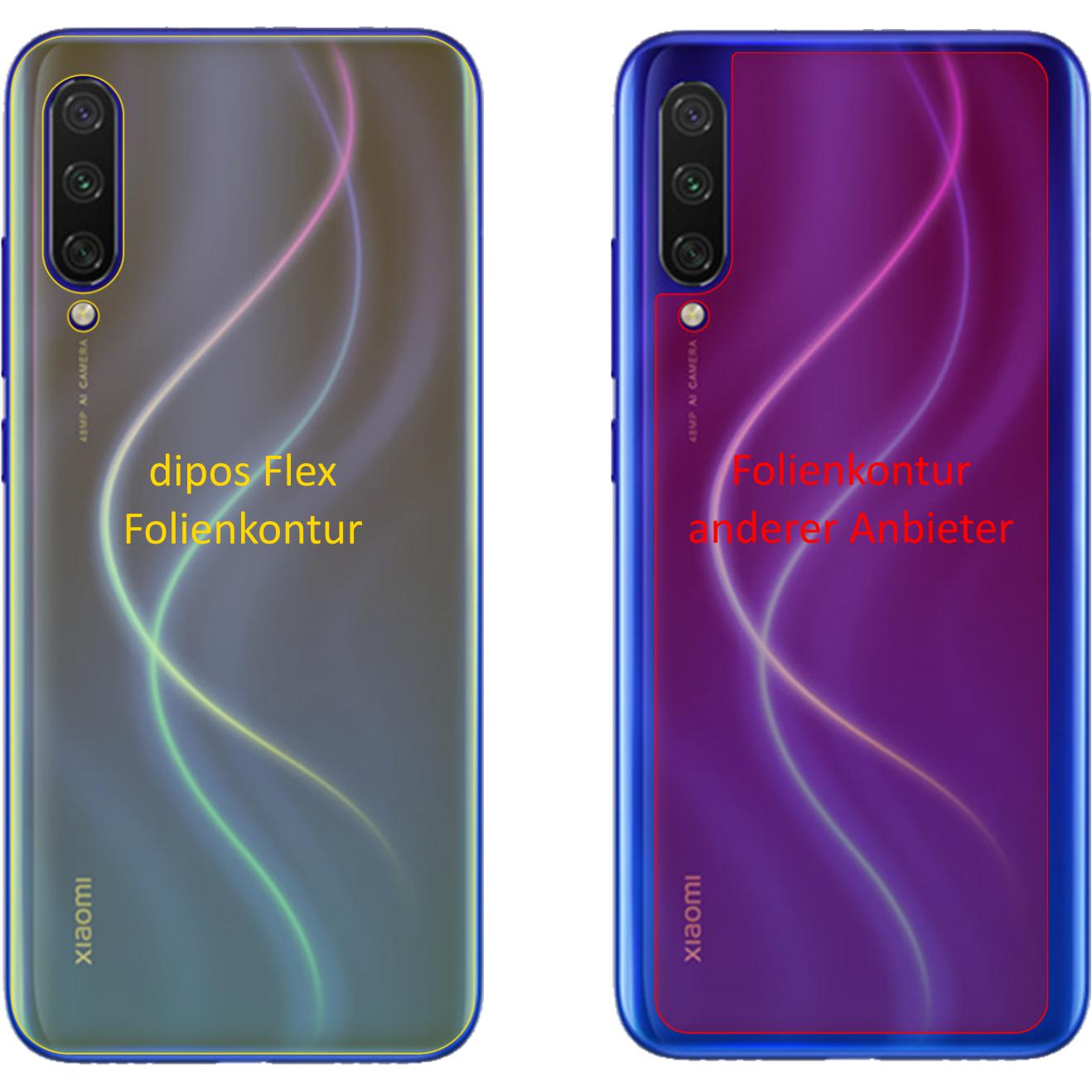 Thumbnail - Dipos Displayschutzfolie Full-Cover 3D (3 Stück, Xiaomi Mi A3), Smartphone Schutzfolie, Transparent
