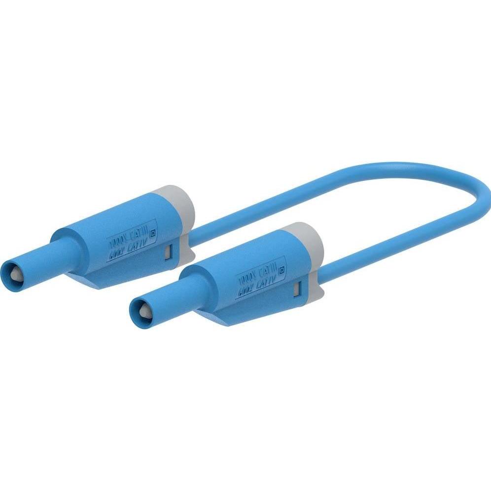 Electro PJP, Linea di misura, 2711-IEC-CD1-100BL Messleitung Bananenstecker 4 mm 1 m Blau 1 St.