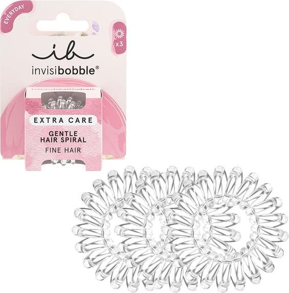 Immagine prodotto Invisibobble Fascetta per capelli Extra Care crystal clear 3 pezzi. (Elastico per capelli)