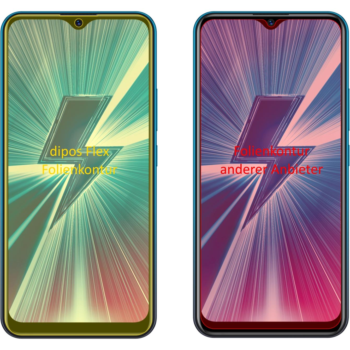 Thumbnail - Dipos Displayschutzfolie Full-Cover 3D (2 Stück, Vivo Y17), Smartphone Schutzfolie, Transparent