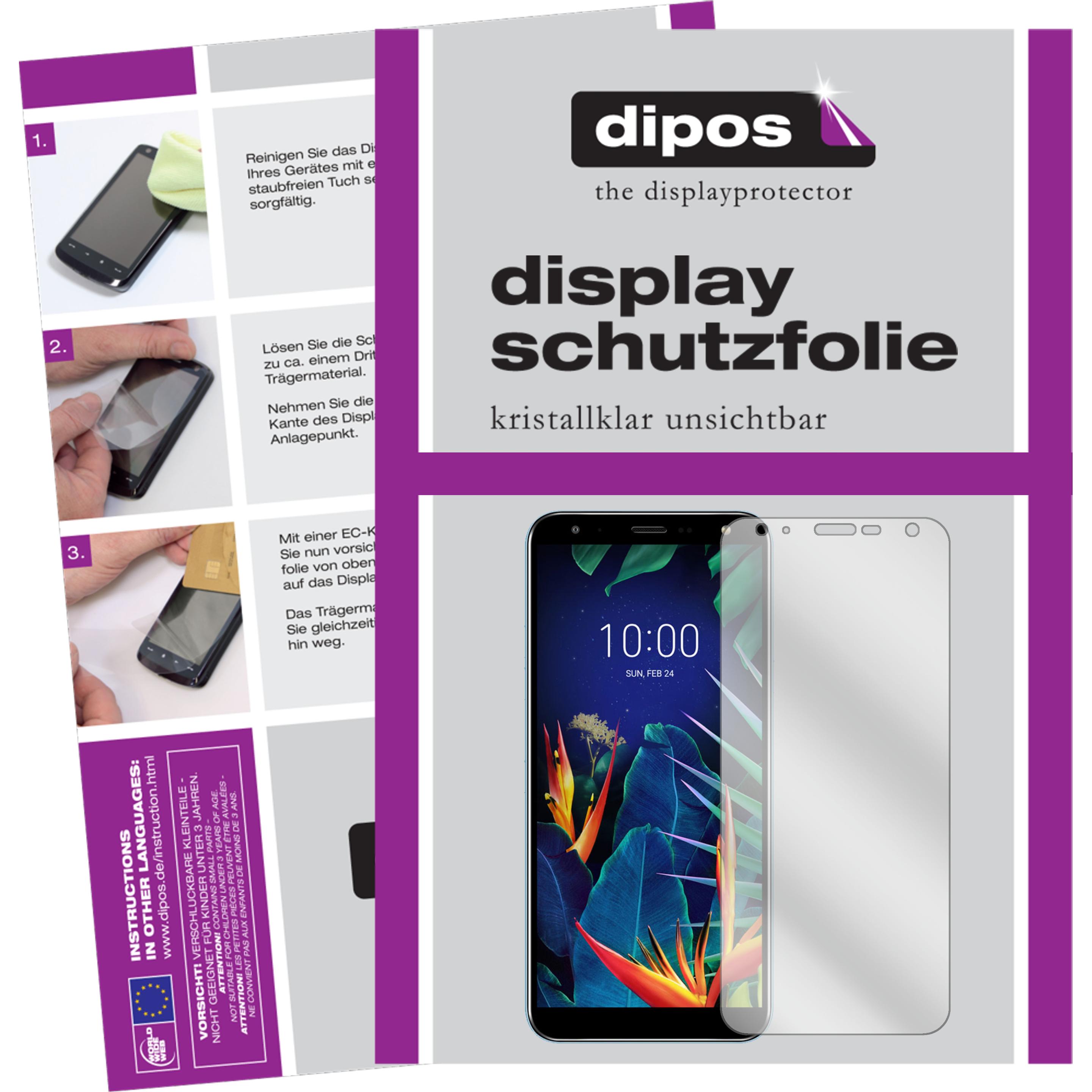 Dipos Displayschutzfolie Crystalclear (6 Stück, LG K40), Smartphone Schutzfolie, Transparent