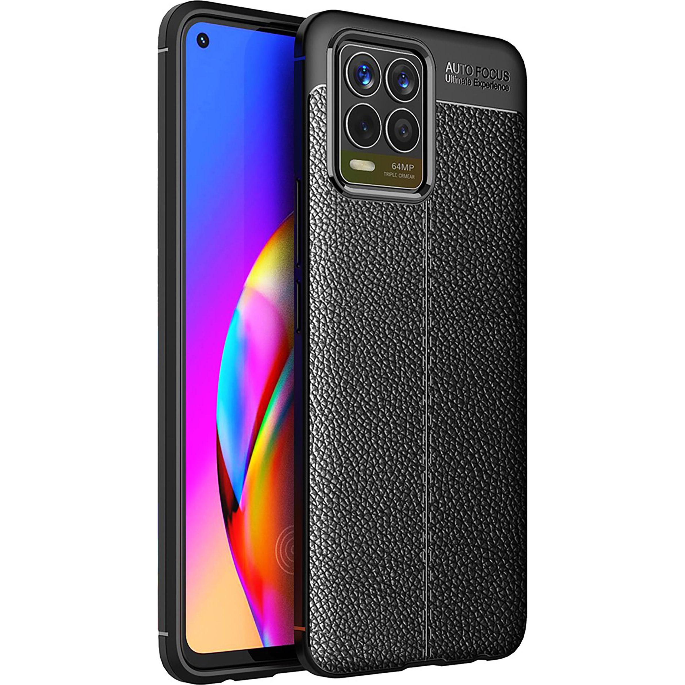 Cazy Hülle Kompatibel mit Realme 8/8 Pro - Schützhulle Design Back Cover TPU - (realme 8), Smartphone Hülle, Schwarz