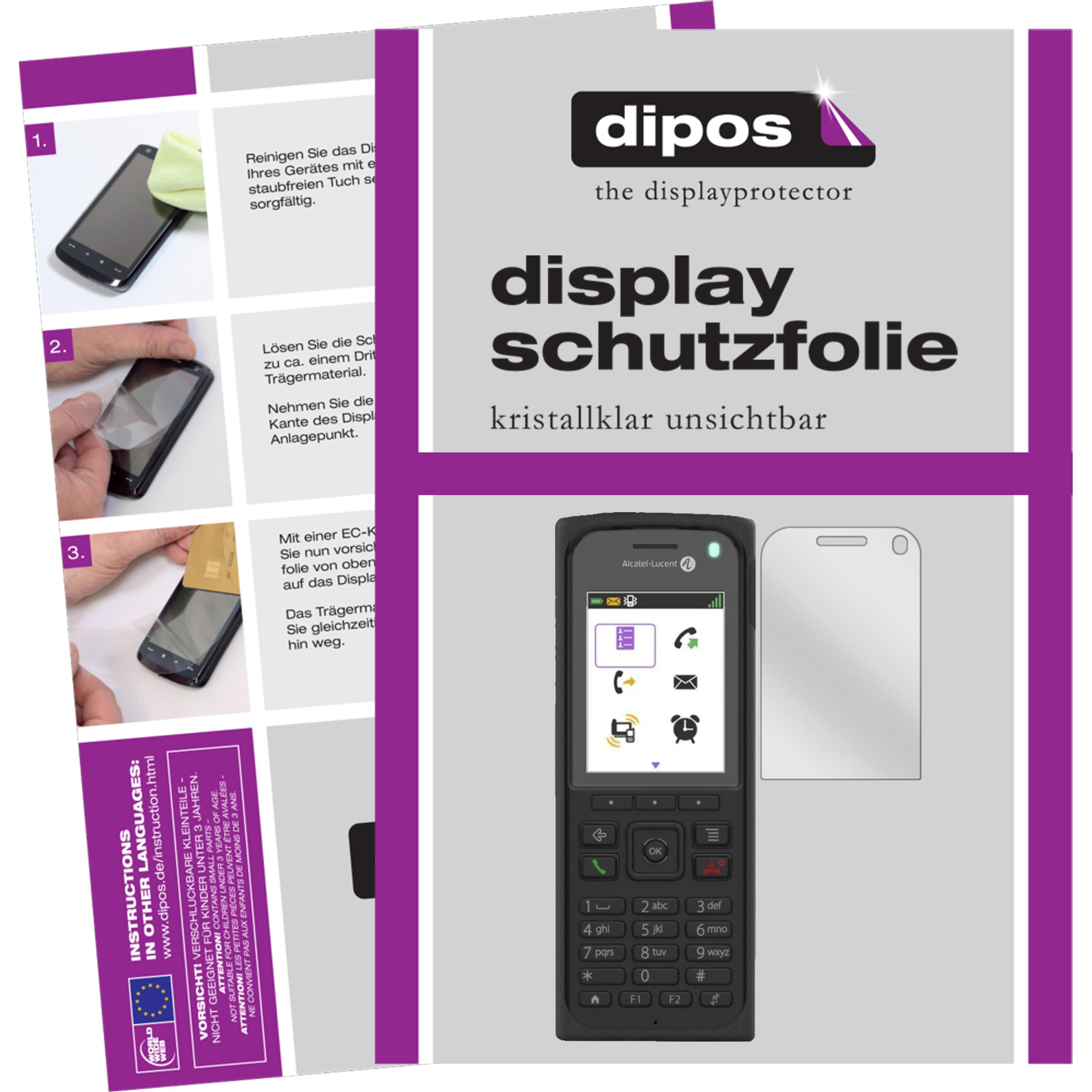 Dipos Displayschutzfolie Crystalclear (2 Stück, Alcatel 8262EX), Smartphone Schutzfolie, Transparent