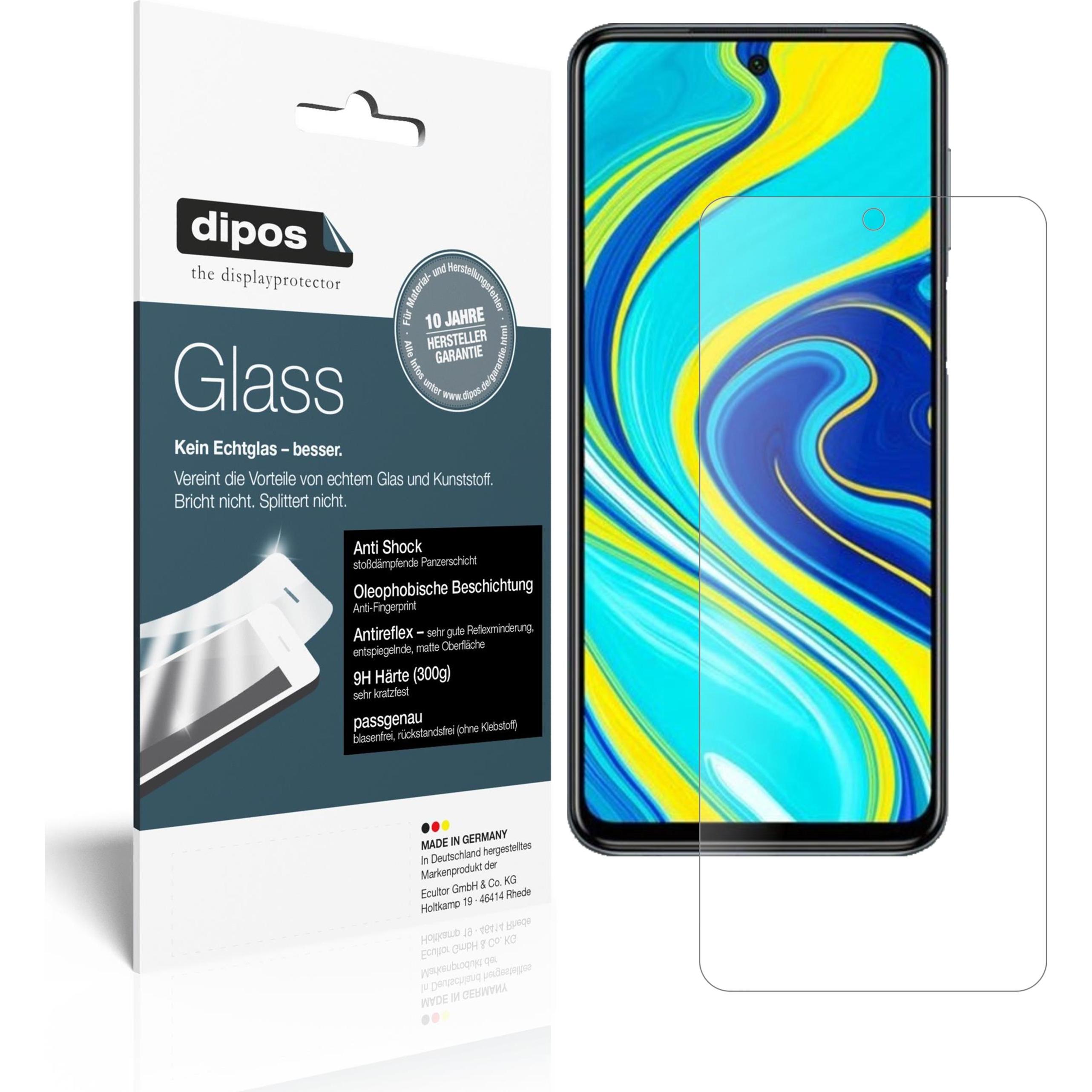 Dipos Displayschutz Anti-Shock (1 Stück, Xiaomi Redmi Note 9S), Smartphone Schutzfolie, Transparent