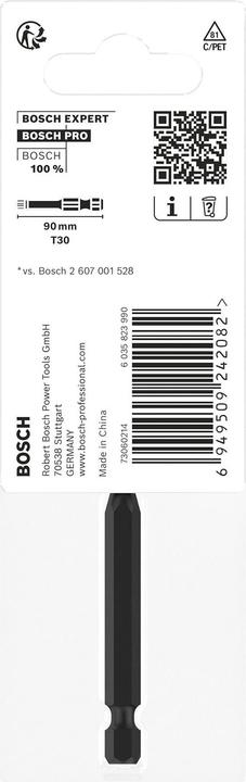 Productafbeelding Bosch Professional Zubehör PRO Torx Slagmoerbeitel, T30, 90 mm