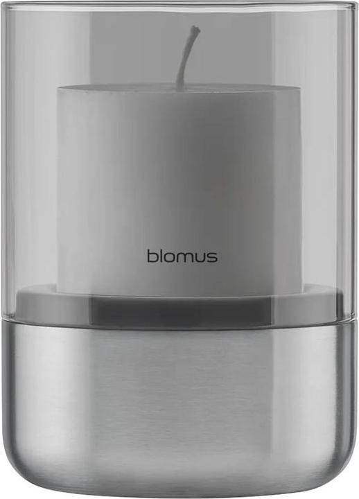 Blomus CALMA Laterne stainless steel matt glass smoke S 14cm (14 x 10 cm, 1 x)