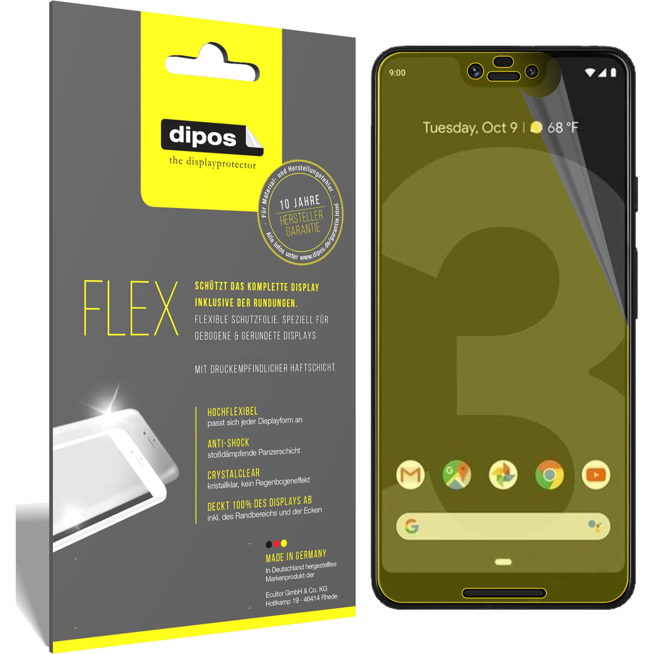 Dipos Displayschutzfolie Full-Cover 3D (3 Stück, HTC Exodus 1), Smartphone Schutzfolie, Transparent