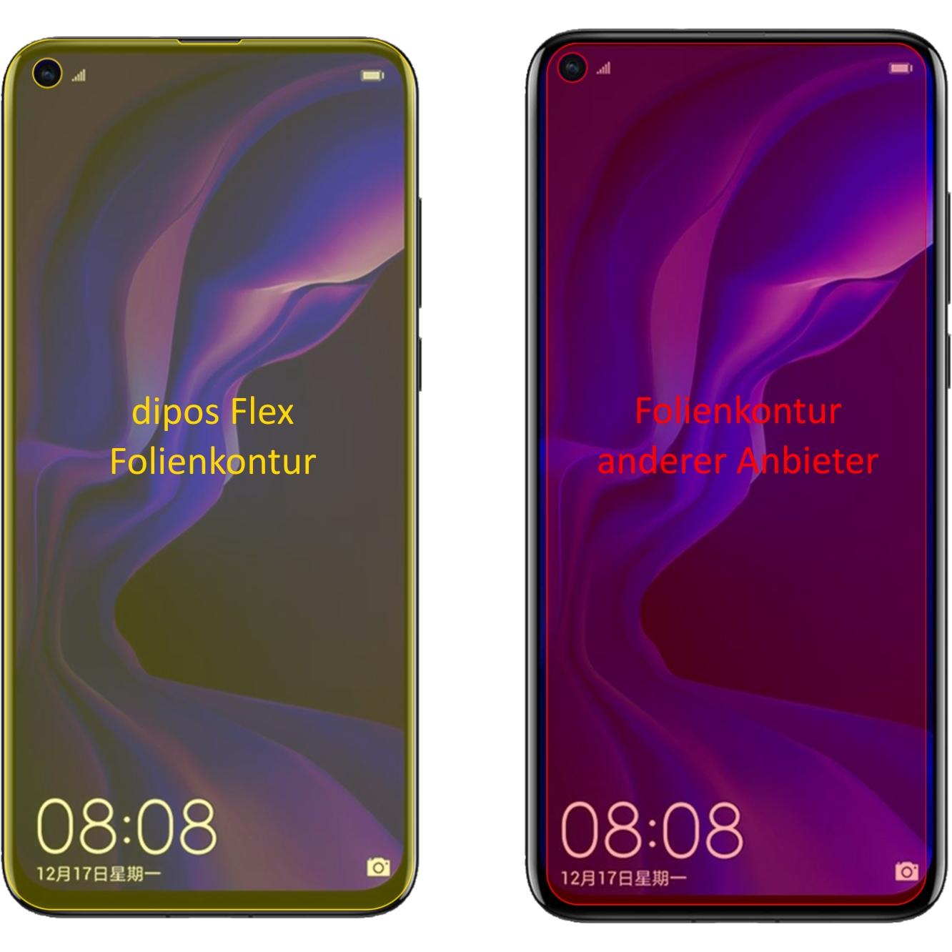 Thumbnail - Dipos Displayschutzfolie Full-Cover 3D (2 Stück, Huawei Nova 4), Smartphone Schutzfolie, Transparent