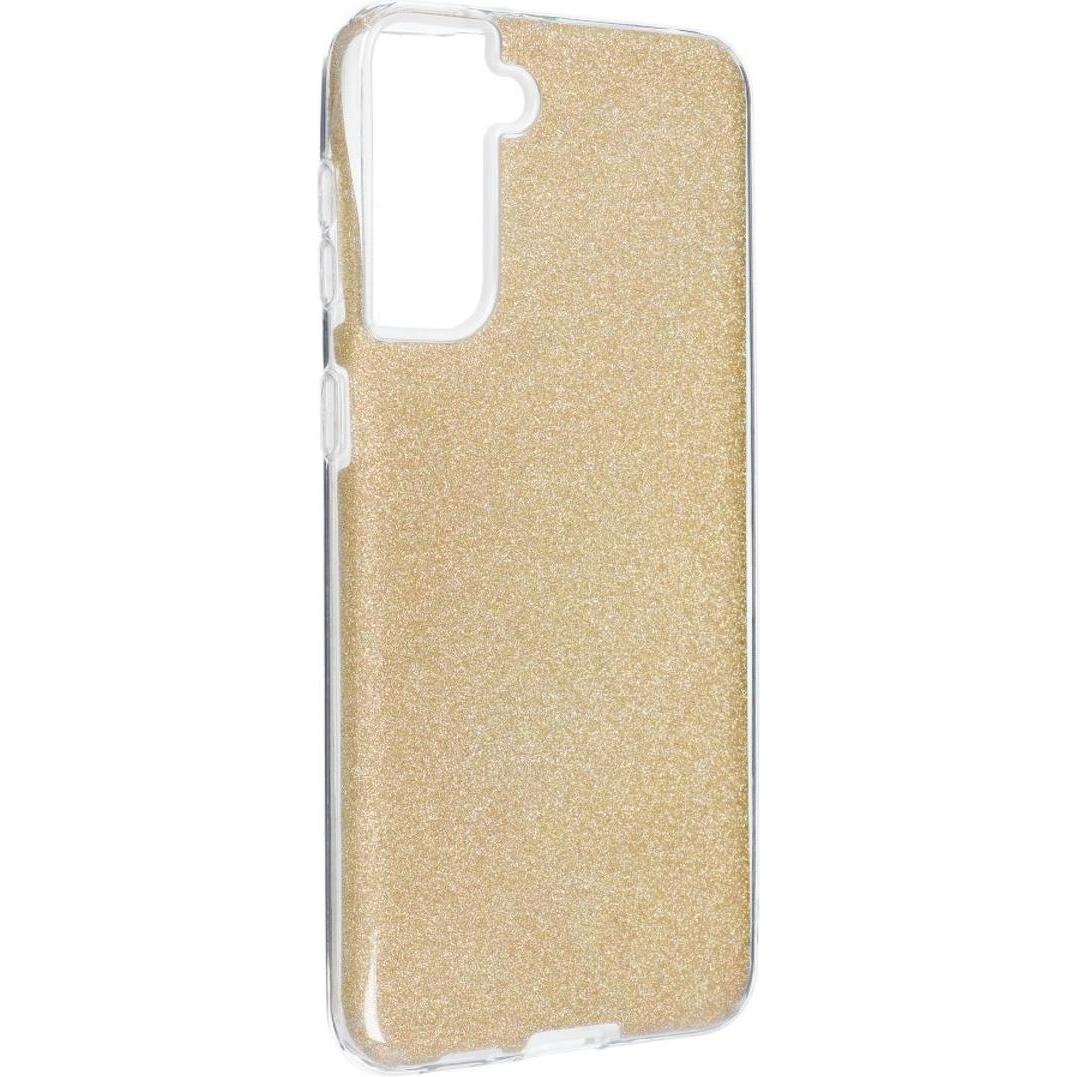 König Design Handyhülle für Samsung Galaxy S21 Plus Schutzcase Cover Bumper Etui Glitzer Gold (Samsung Galaxy S21+), Sma...