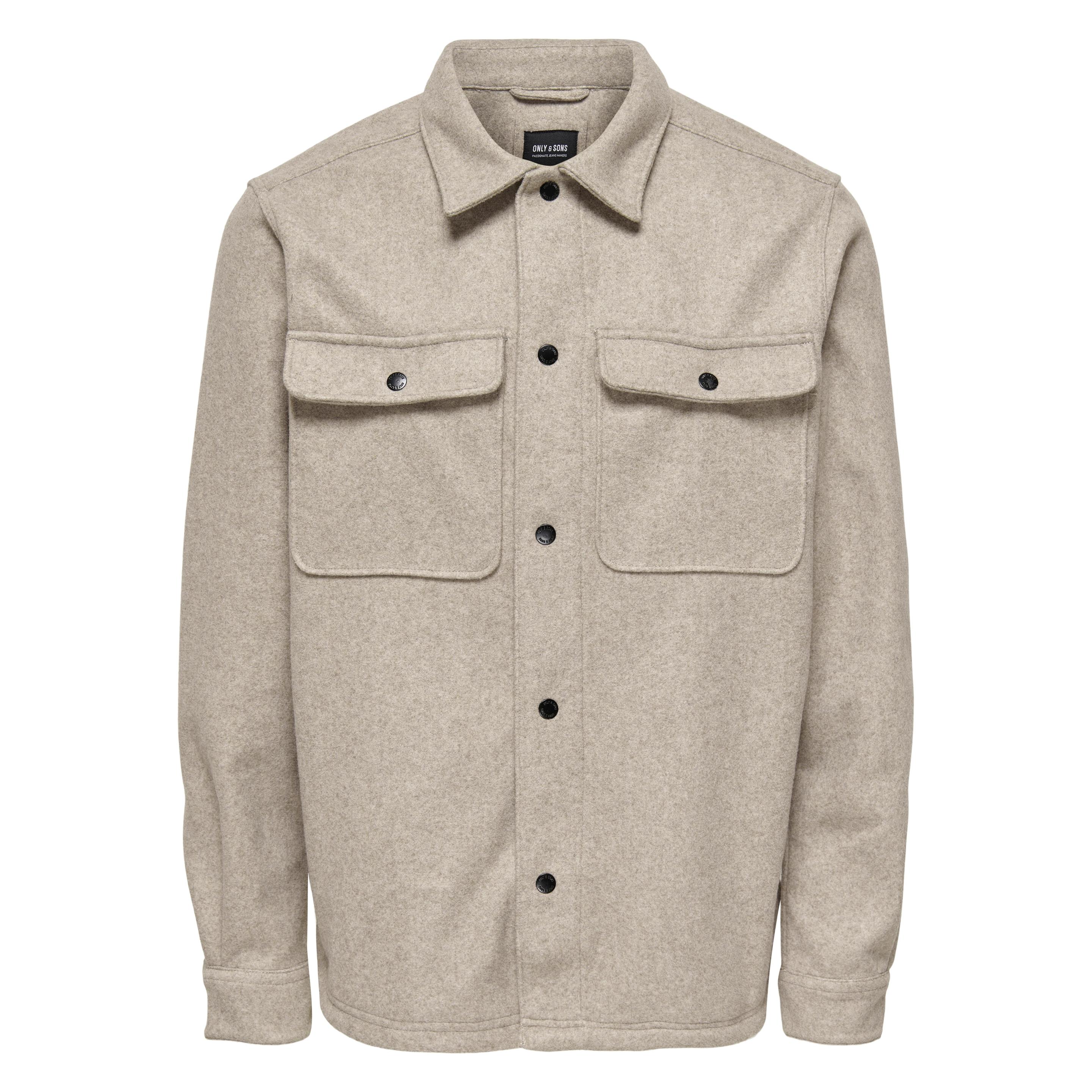 Only & Sons, Herren, Hemden, Loose Fit Hemd, Grau, (Xl)