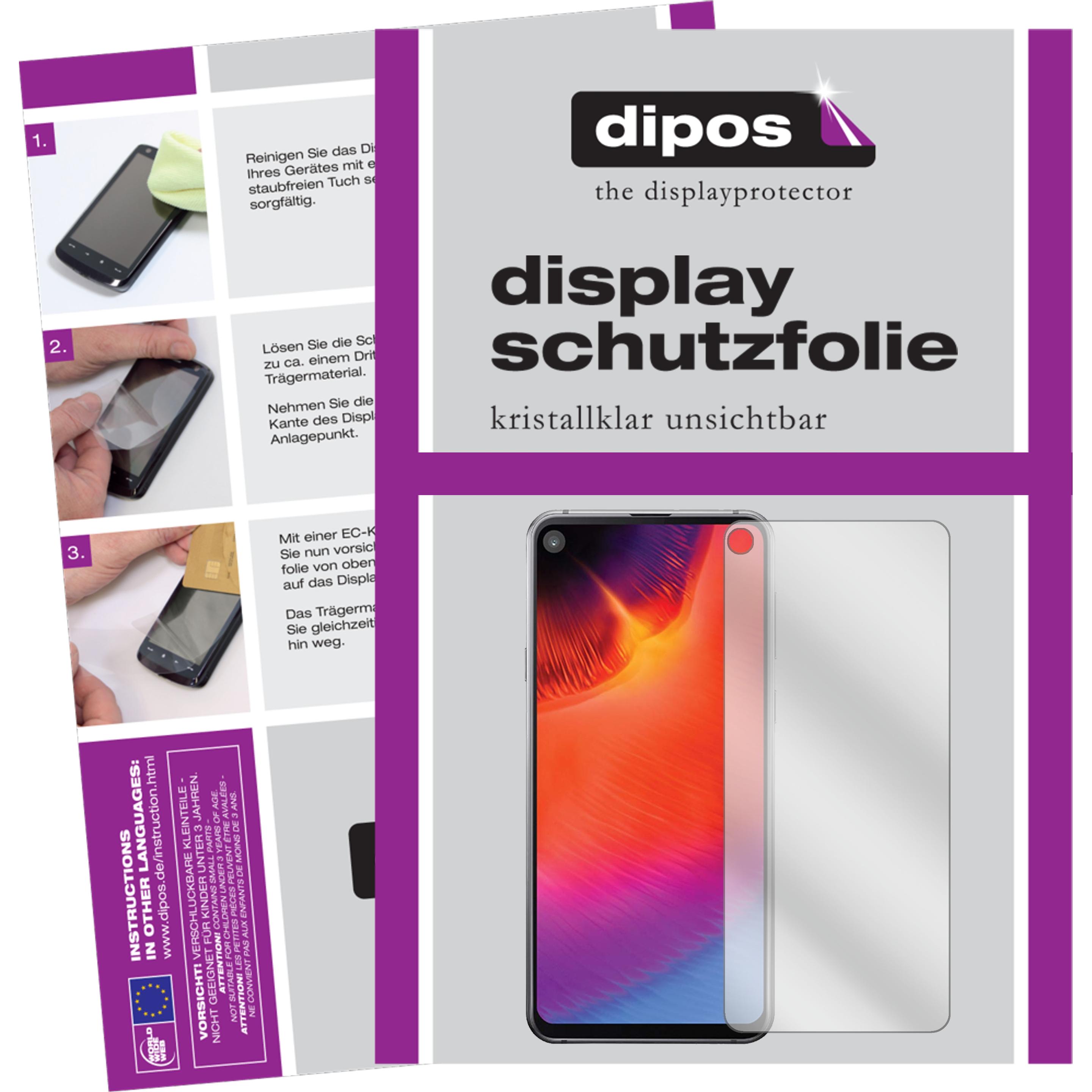 Dipos Displayschutzfolie Crystalclear (4 Stück, Samsung Galaxy A8s), Smartphone Schutzfolie, Transparent