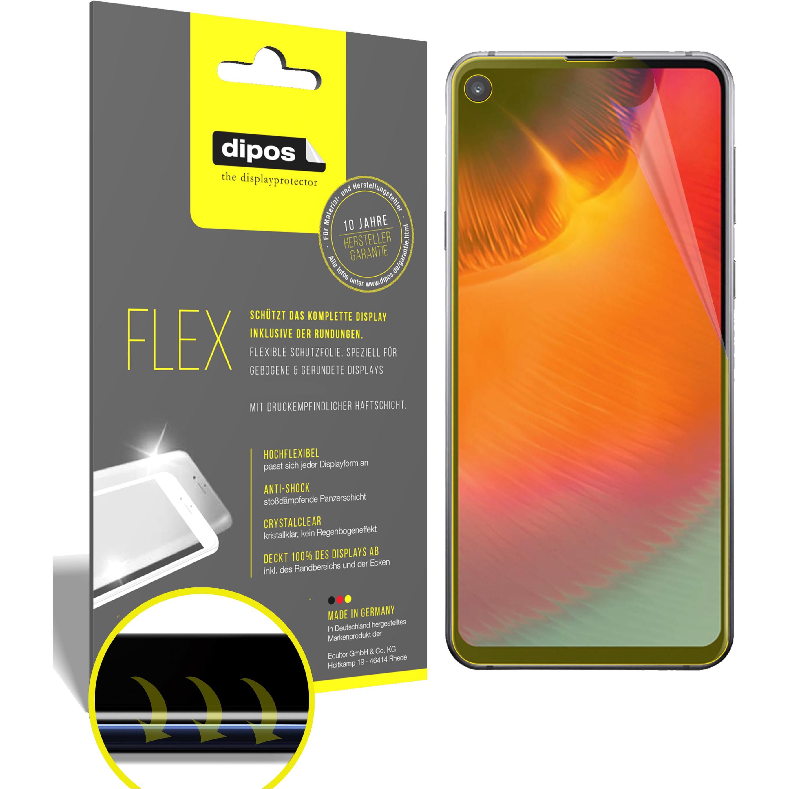 Thumbnail - Dipos Displayschutzfolie Full-Cover 3D (3 Stück, Samsung Galaxy A8s), Smartphone Schutzfolie, Transparent