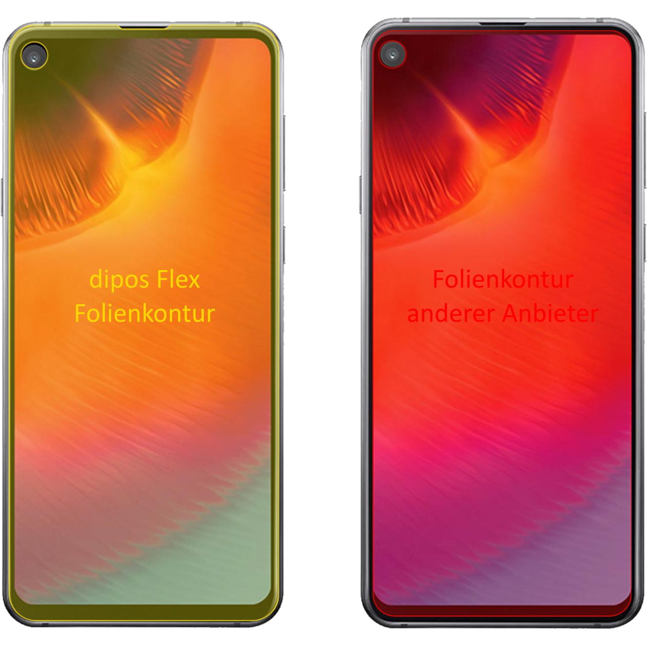Thumbnail - Dipos Displayschutzfolie Full-Cover 3D (3 Stück, Samsung Galaxy A8s), Smartphone Schutzfolie, Transparent