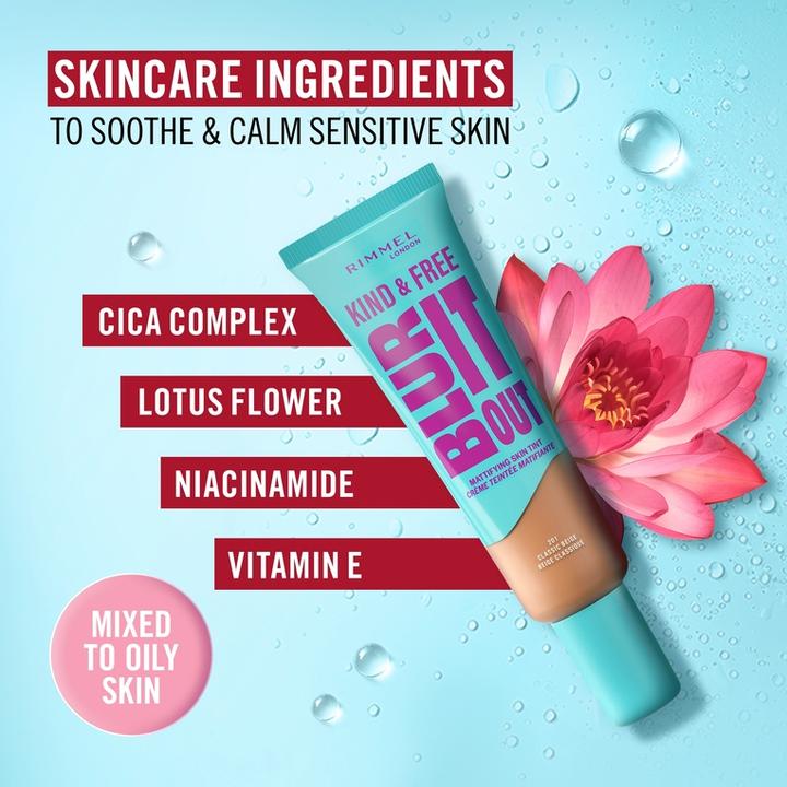 Produktbild Rimmel London Kind & Free Blur It Out Mattifying Skin Tint (150 Rose Vanilla)