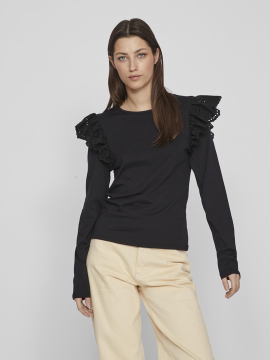 Actual product image Vila Lace shoulder top with long sleeves (L)