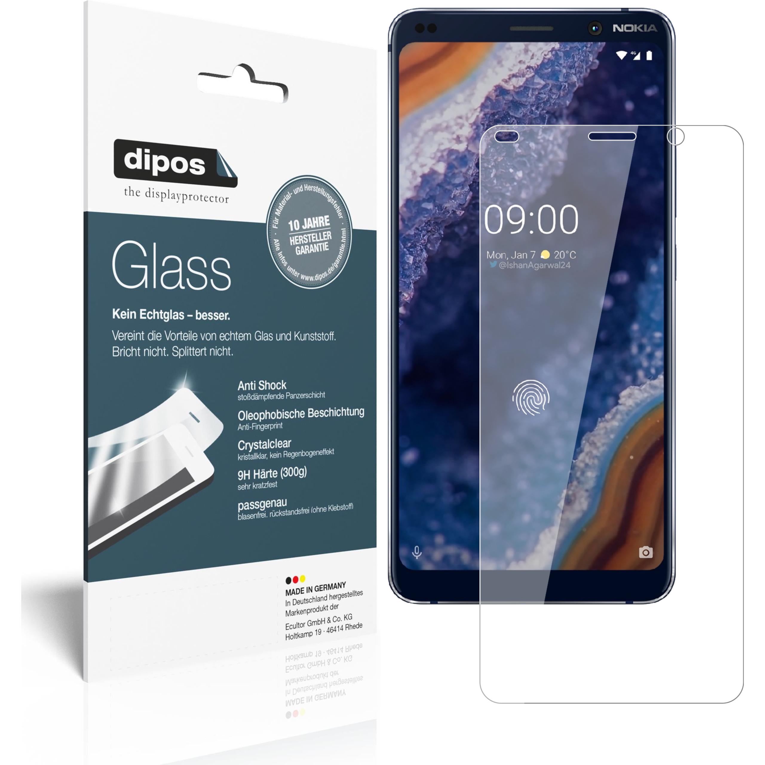 Dipos Displayschutz Anti-Shock (2 Stück, Nokia 9 PureView), Smartphone Schutzfolie, Transparent