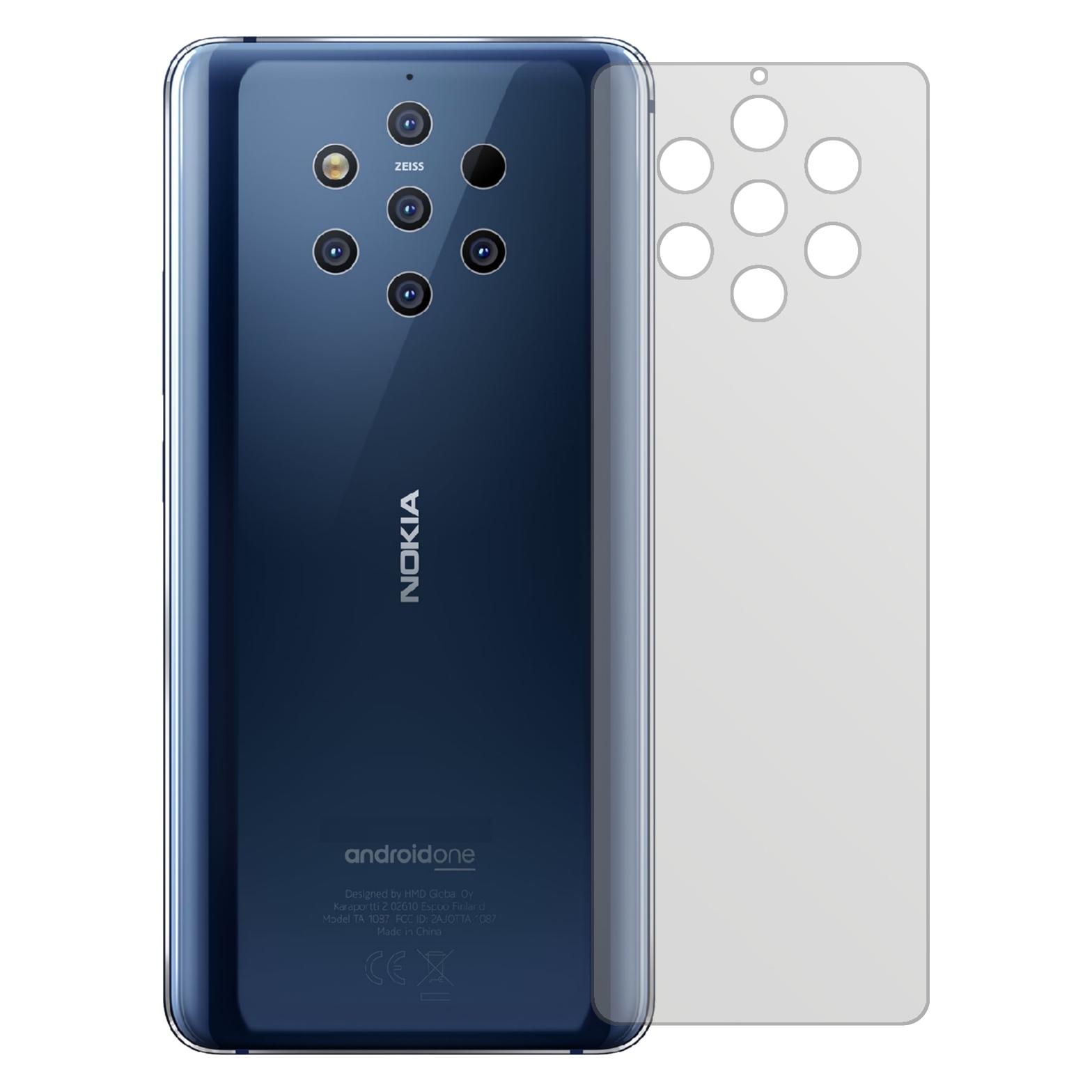 5x Pellicola Protettiva per Nokia 9 PureView posteriore Protezione Antiriflesso