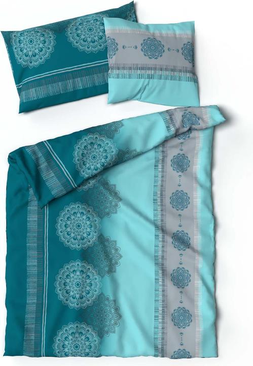 Actual product image Lotus Bettwaren Satin bed linen Alize petrol (Duvet cover, 135 x 170 cm)