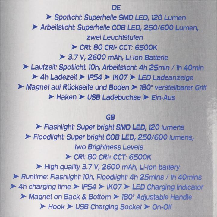 Actual product image XCell Worklight Base (600 lm)