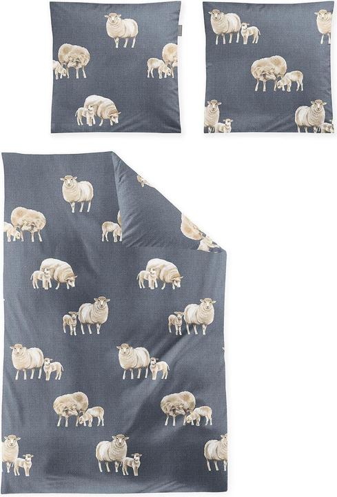 Produktbild Irisette Feinbiber Bettwäsche Panda 8545 blau