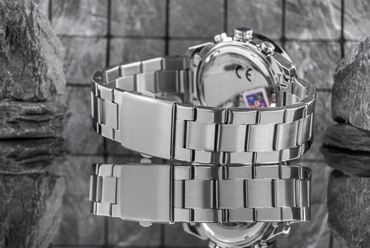 Immagine prodotto Skmei 9253SIBU Herrenuhr + BOX (Cronografo, Orologio da polso analogico, 45 mm)