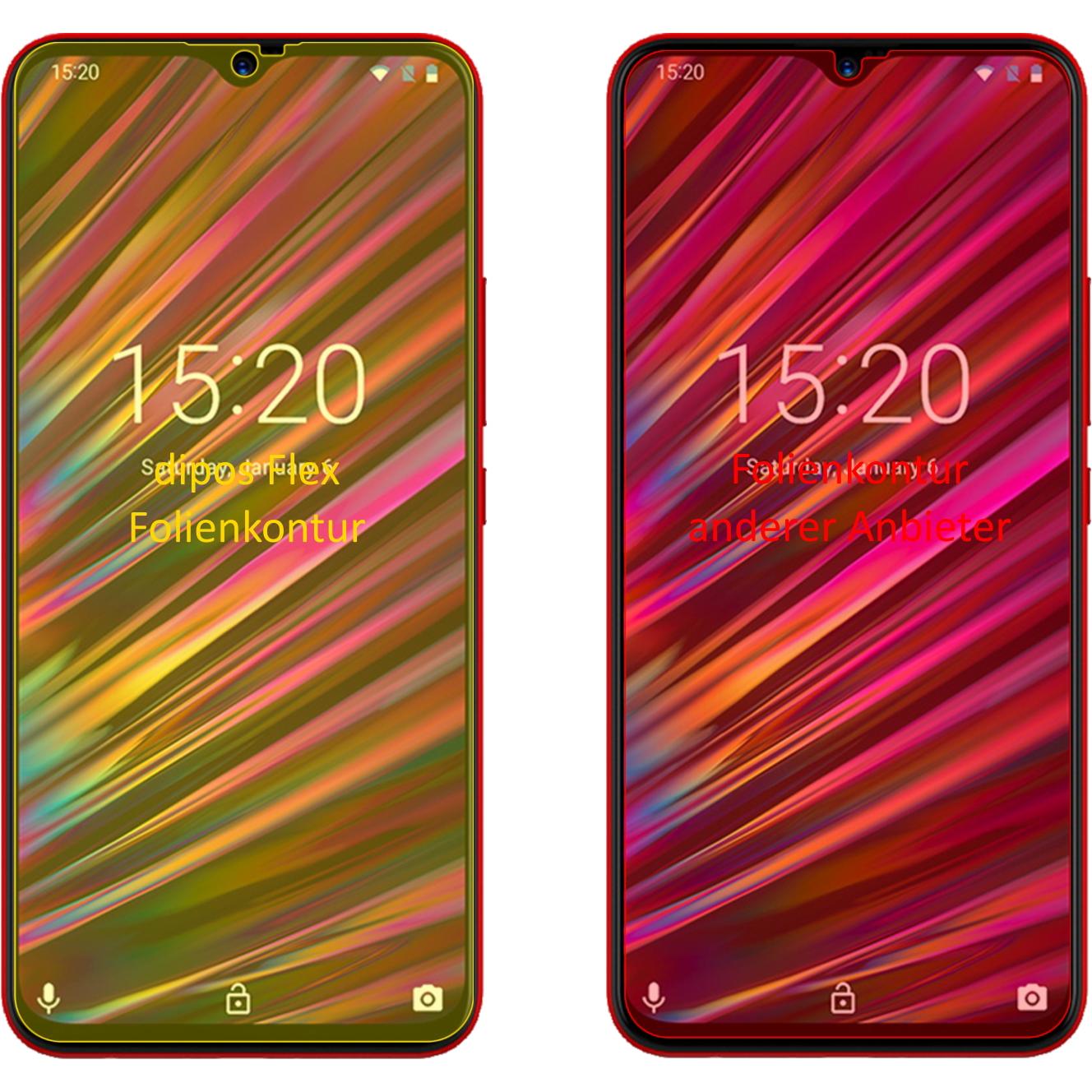 Dipos Displayschutzfolie Full-Cover 3D (1 Stück, Oppo F1), Smartphone Schutzfolie, Transparent