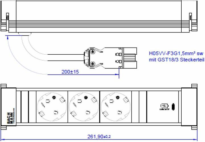 Immagine prodotto Bachmann 916.506 (3x, CEE 7/3)