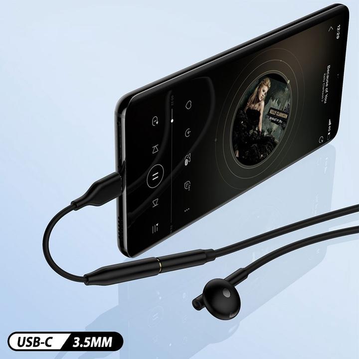 Produktbild Apfelkiste USB C auf 3.5mm AUX Klinke Adapter Kabel, 10cm, Schwarz (Klinkenadapter)