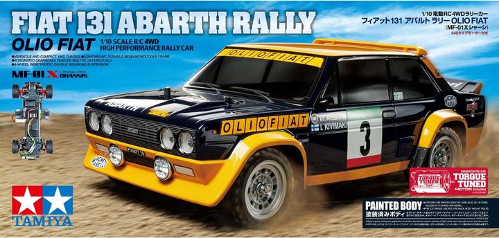 Produktbild Tamiya 1/10 Fiat 131 Abarth Rally OF Painted Body (MF-01X) (ARR Almost-Ready-to-Race)