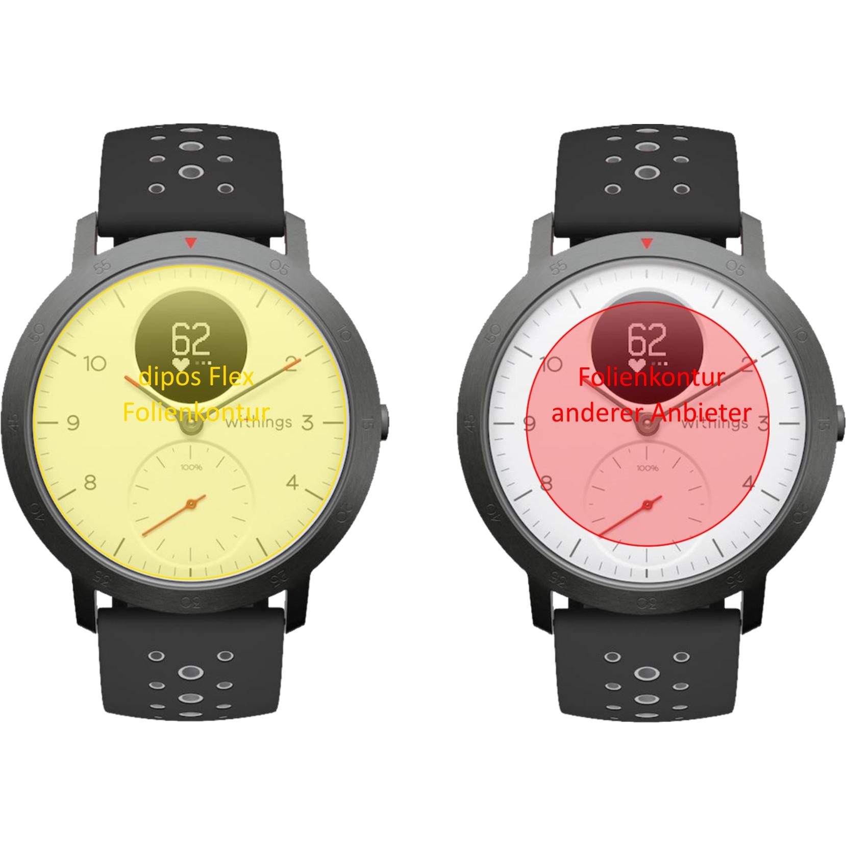 Thumbnail - Dipos Displayschutzfolie Full-Cover 3D, Smartwatch Schutzfolie, Transparent