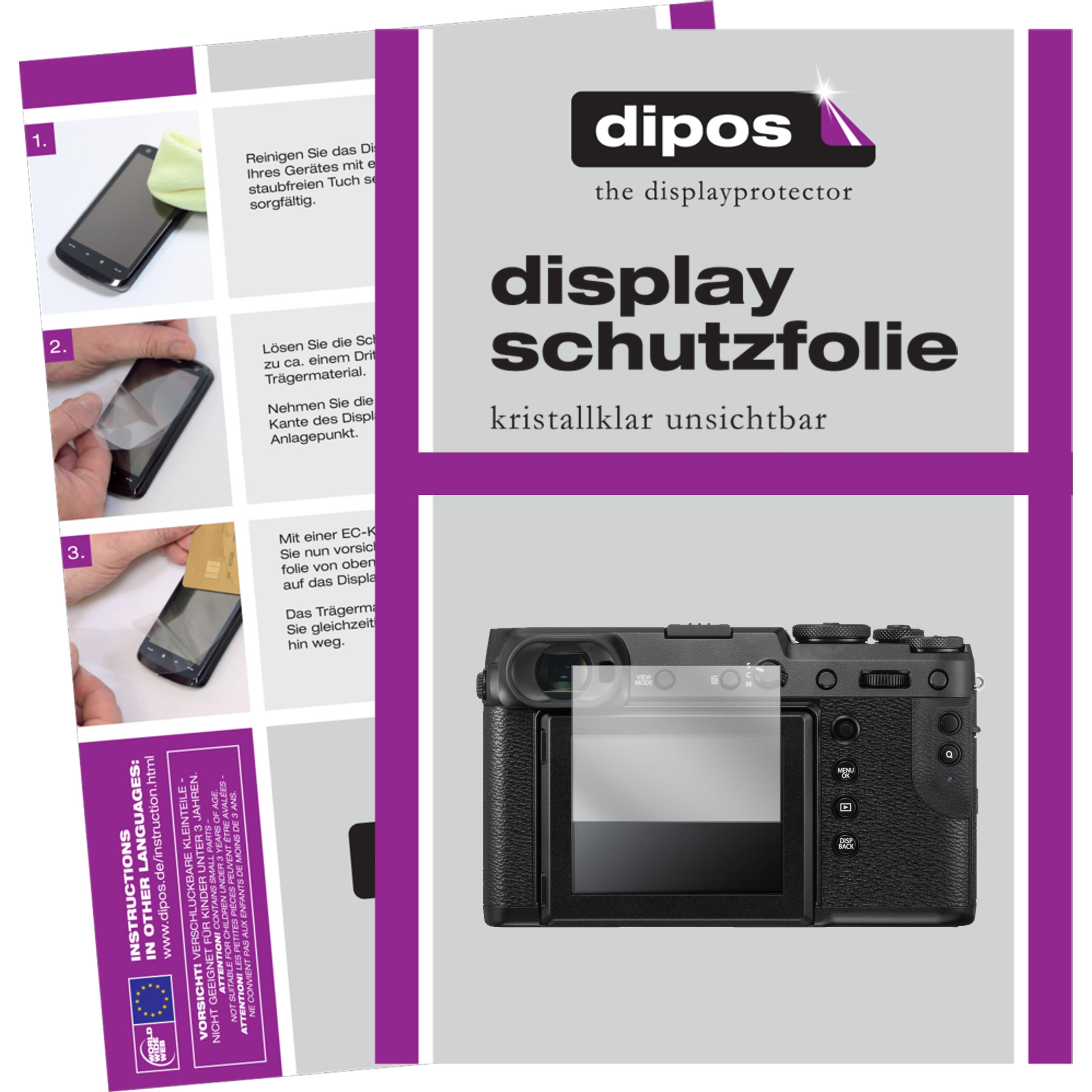 Dipos Displayschutzfolie Crystalclear (Displayschutz, Fujifilm GFX 50R), Kameraschutz, Transparent
