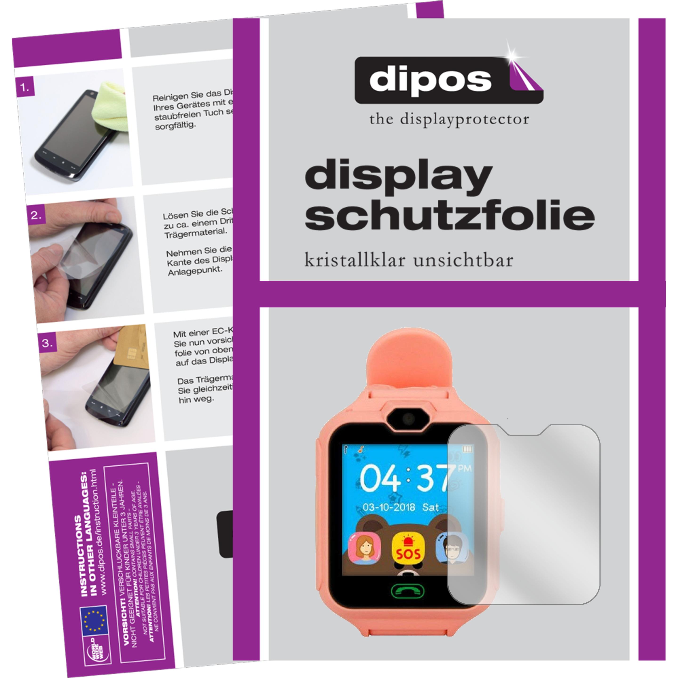 Dipos Displayschutzfolie Crystalclear, Smartwatch Schutzfolie, Transparent