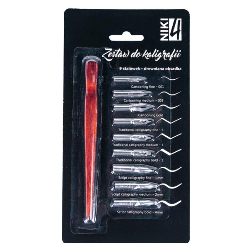 Koh-i-Noor, Schrijfpennen, Kalligrafie Set 9 Elementen + Houder (384498) (9 x)