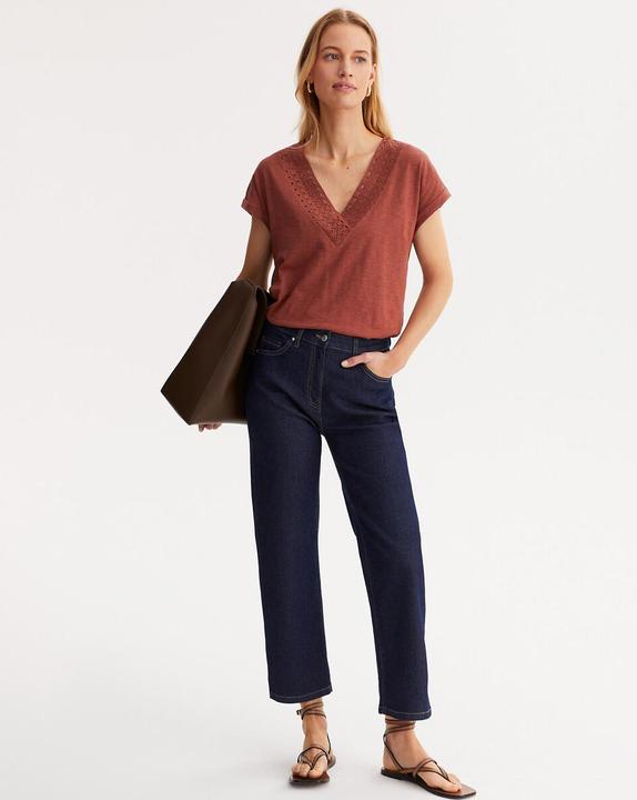 Actual product image Anne Weyburn T-Shirt mit V-Ausschnitt (34)