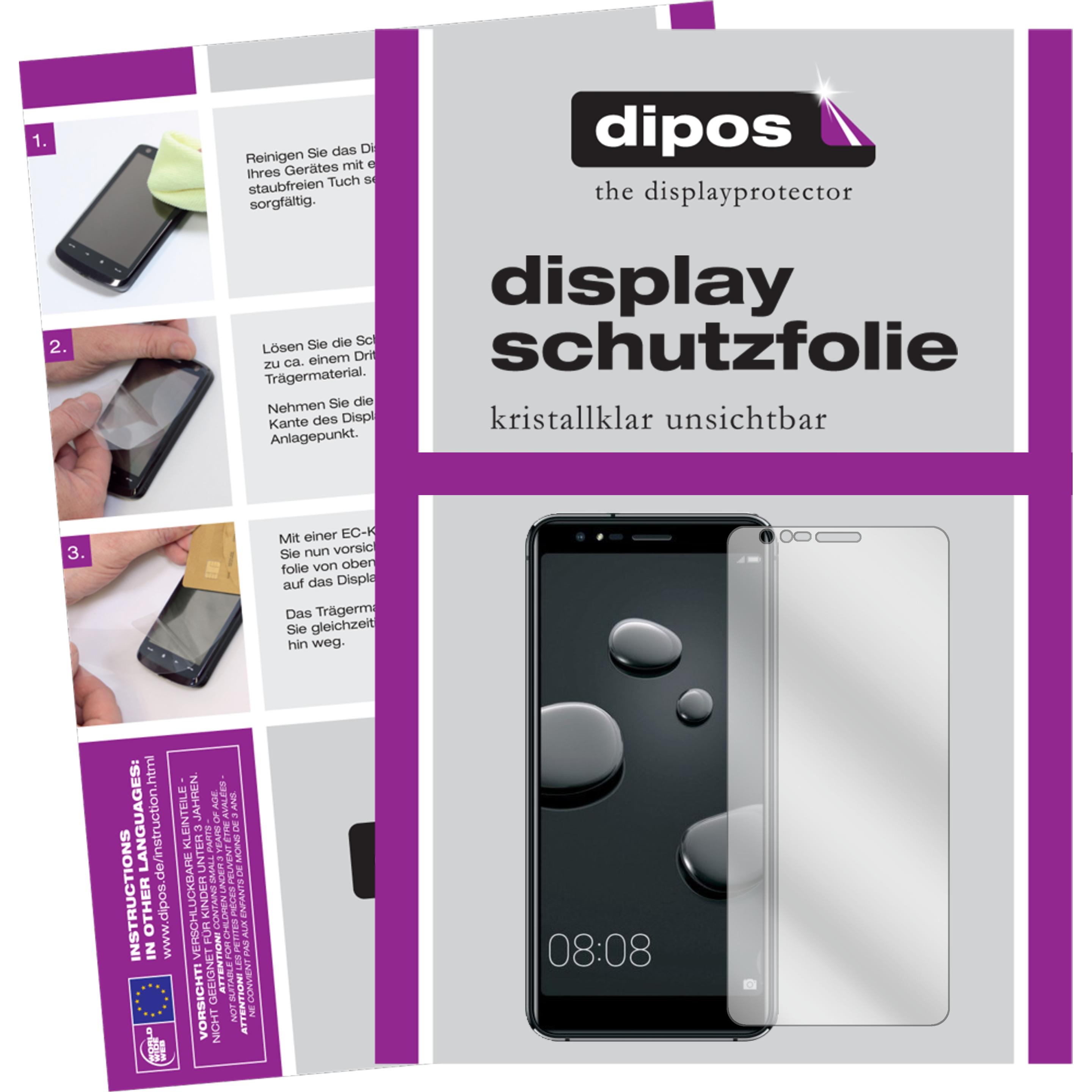 Dipos Displayschutzfolie Crystalclear (5 Stück, Huawei P10), Smartphone Schutzfolie, Transparent