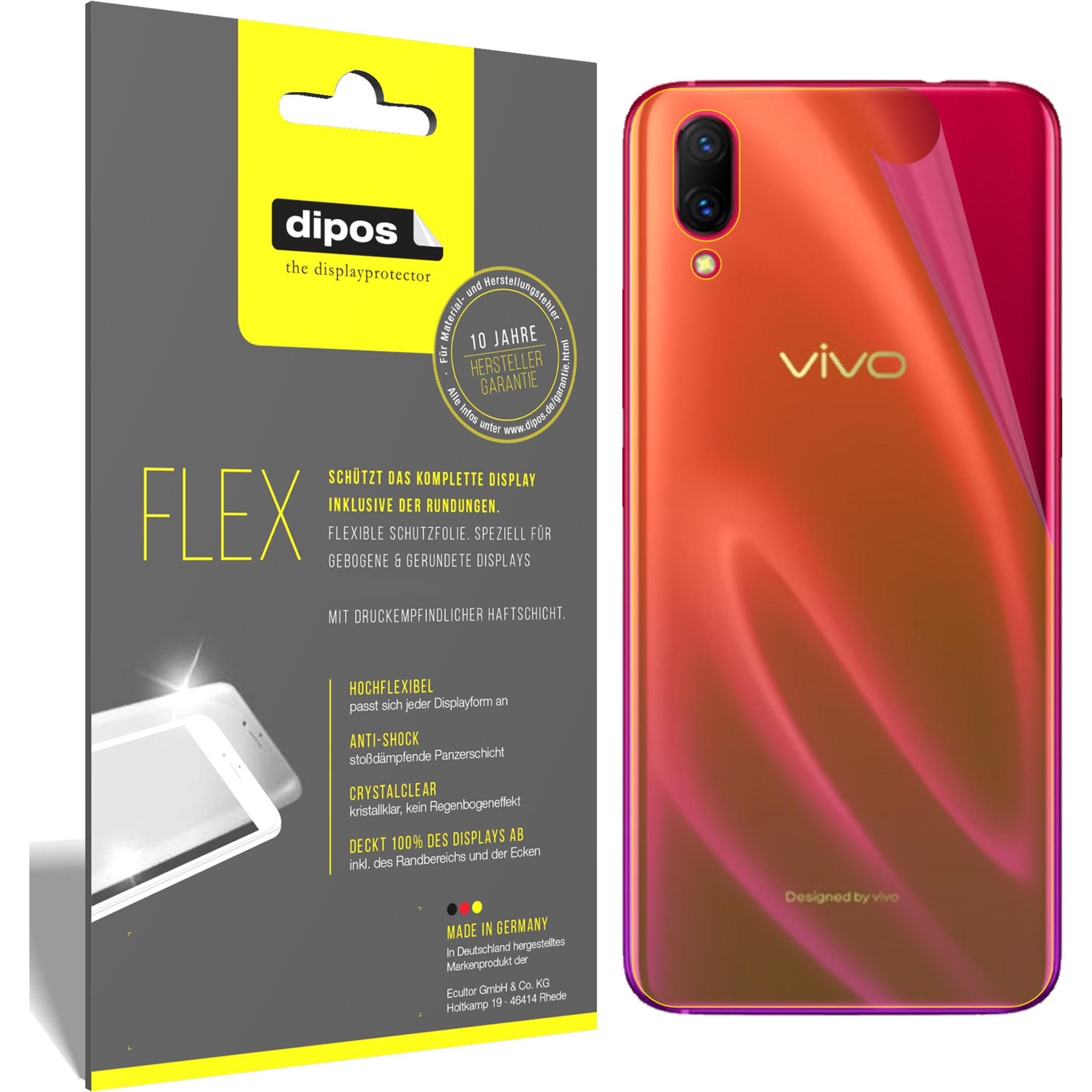 Dipos Displayschutzfolie Full-Cover 3D (3 Stück, Vivo X23), Smartphone Schutzfolie, Transparent