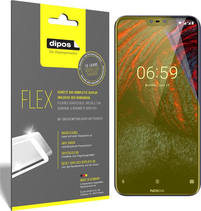 Actual product image Dipos Screen Protector Full-Cover 3D (2 Piece, Nokia 6.1 Plus)