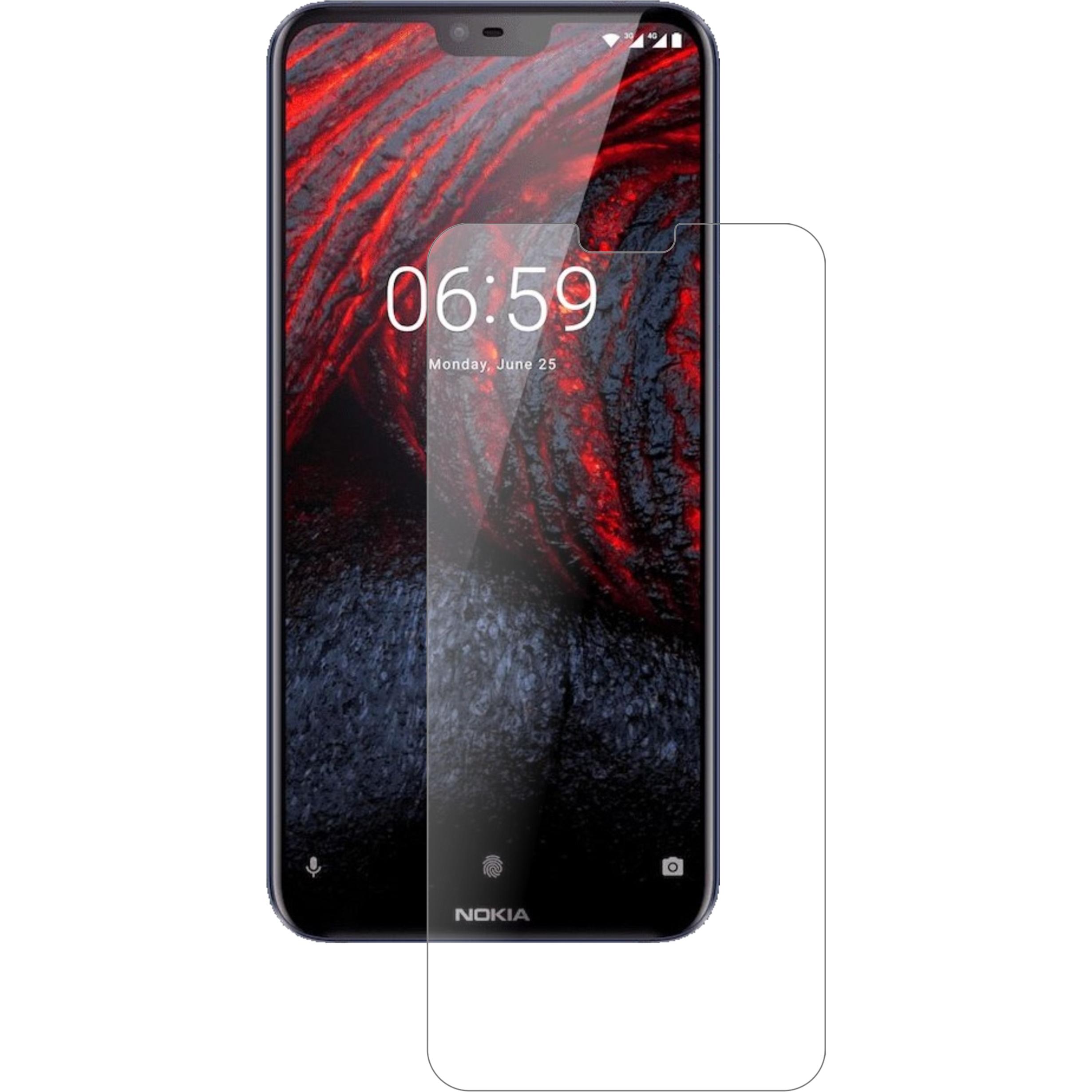 Dipos Displayschutz Anti-Shock (1 Stück, Nokia 6.1 Plus), Smartphone Schutzfolie, Transparent