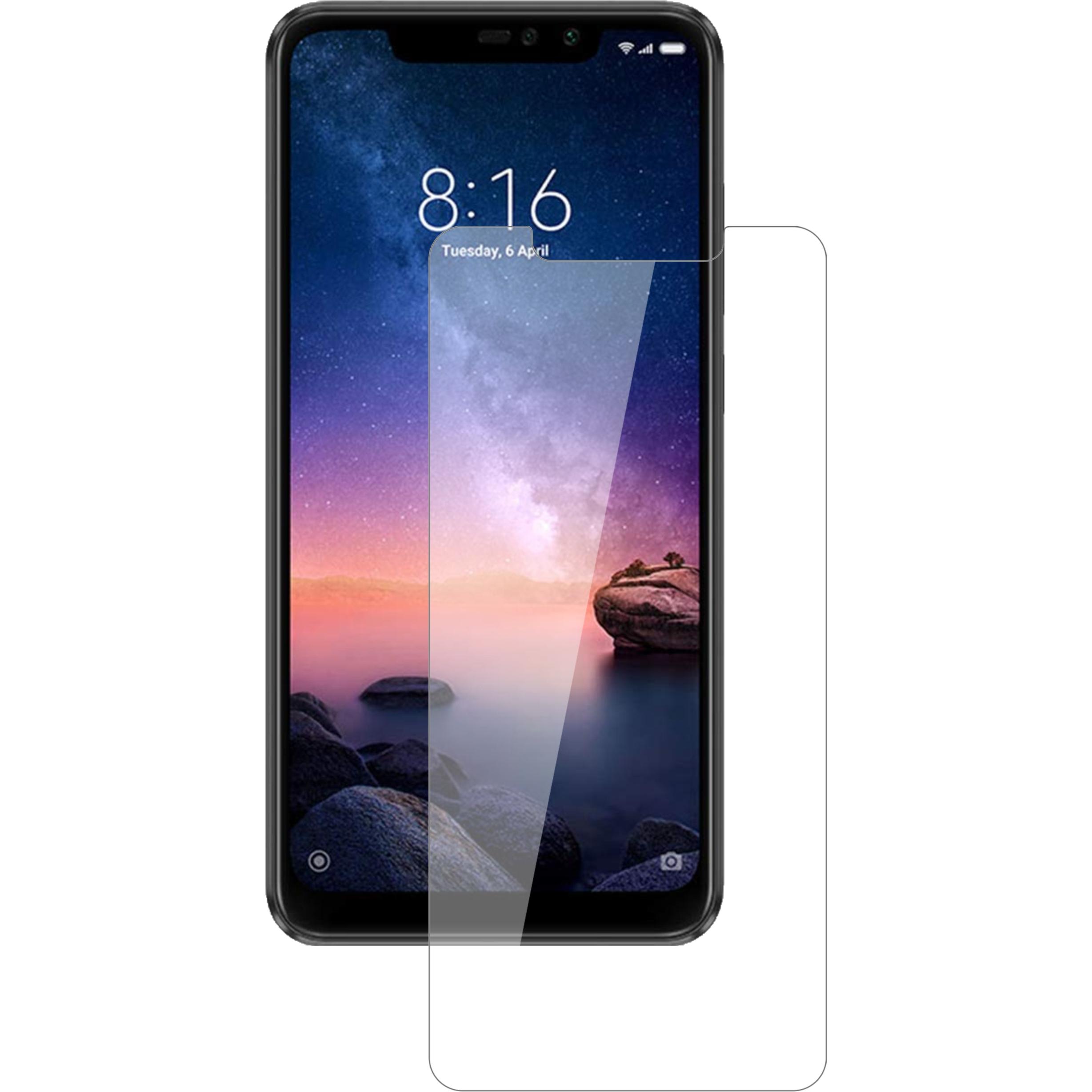 Dipos Displayschutz Anti-Shock (1 Stück, Xiaomi Redmi Note 6 Pro), Smartphone Schutzfolie, Transparent