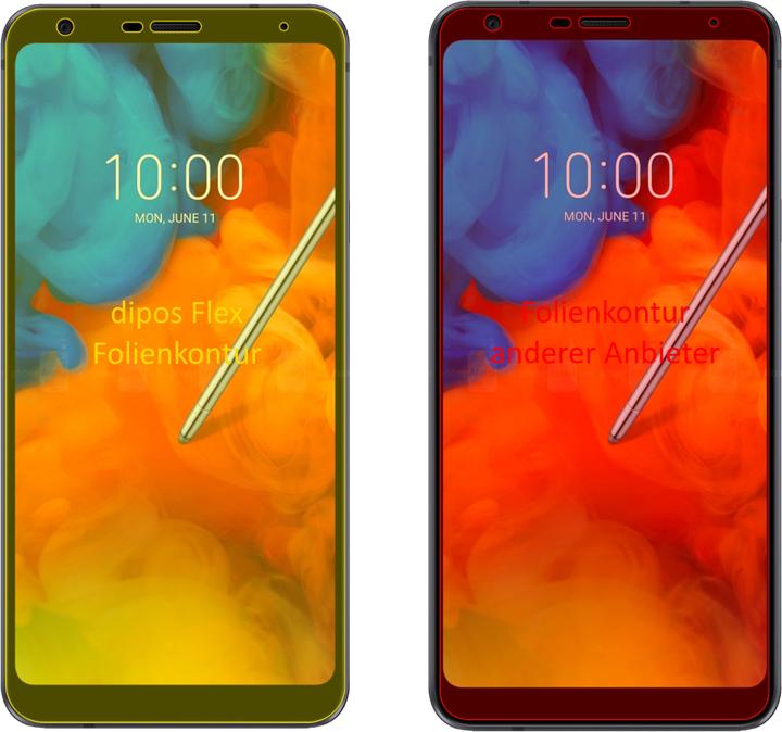 Produktbild Dipos Displayschutzfolie Full-Cover 3D (3 Stk., LG Q8)