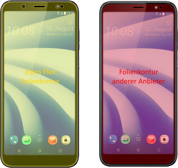 Actual product image Dipos Screen Protector Full-Cover 3D (3 Piece, HTC U12 Life)