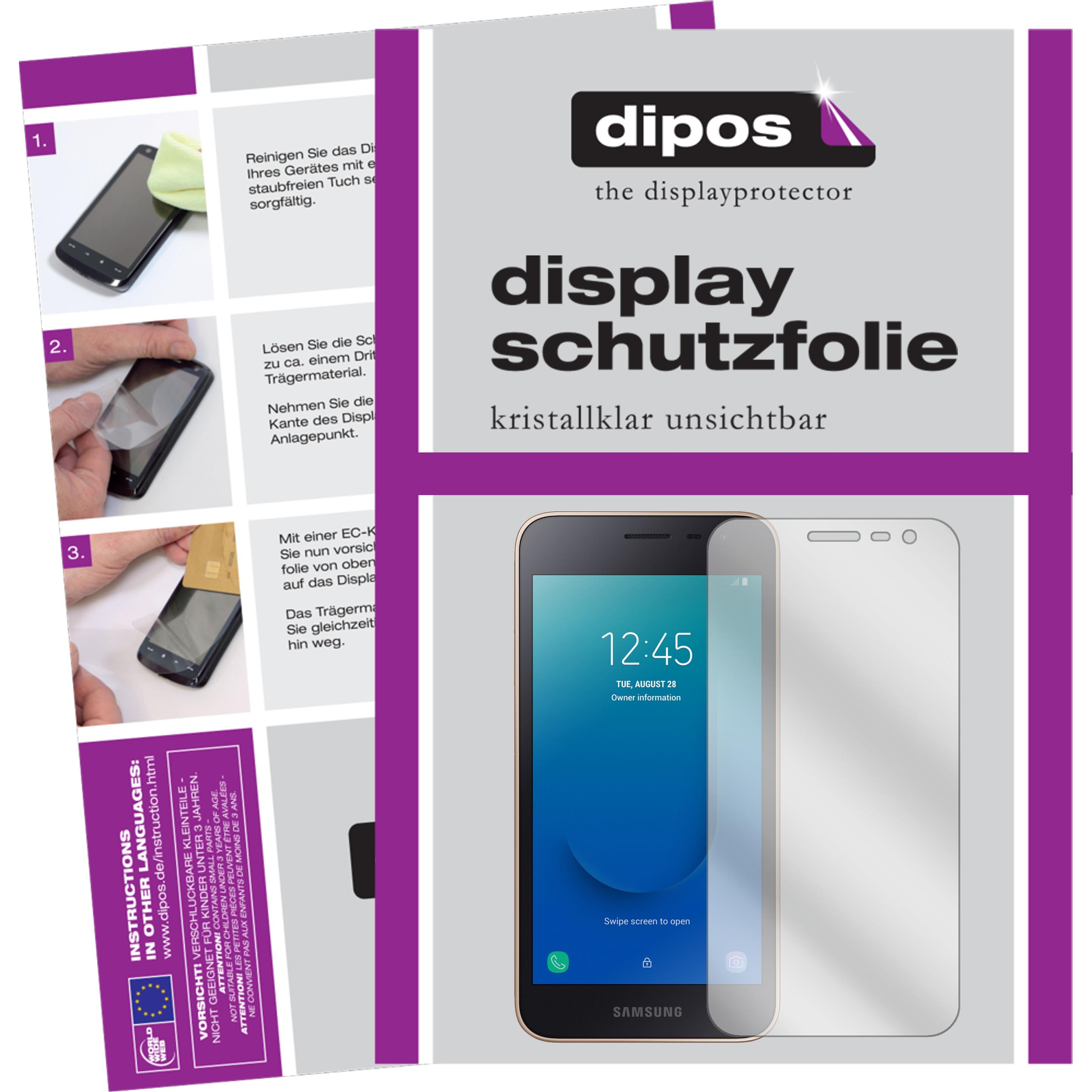 Dipos Displayschutzfolie Crystalclear (1 Stück, Samsung Galaxy J2 Core (2018)), Smartphone Schutzfolie, Transparent