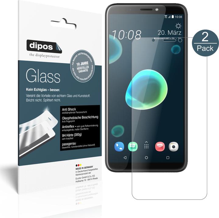 Actual product image Dipos Screen Protector Anti-Shock (2 Piece, HTC Desire 12)