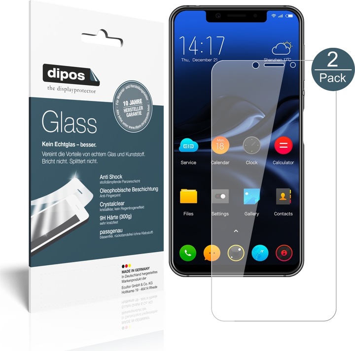 Actual product image Dipos Screen Protector Anti-Shock (2 Piece, Elephone A4)