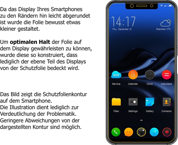 Actual product image Dipos Screen Protector Anti-Shock (2 Piece, Elephone A4)