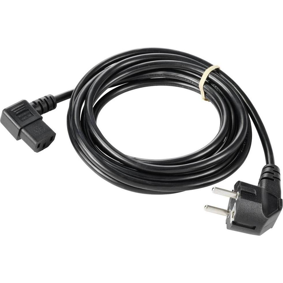 Thumbnail - Sygonix SY-5243882 Kaltgeräte Anschlusskabel Schwarz 3.00 m (3 m), Stromkabel