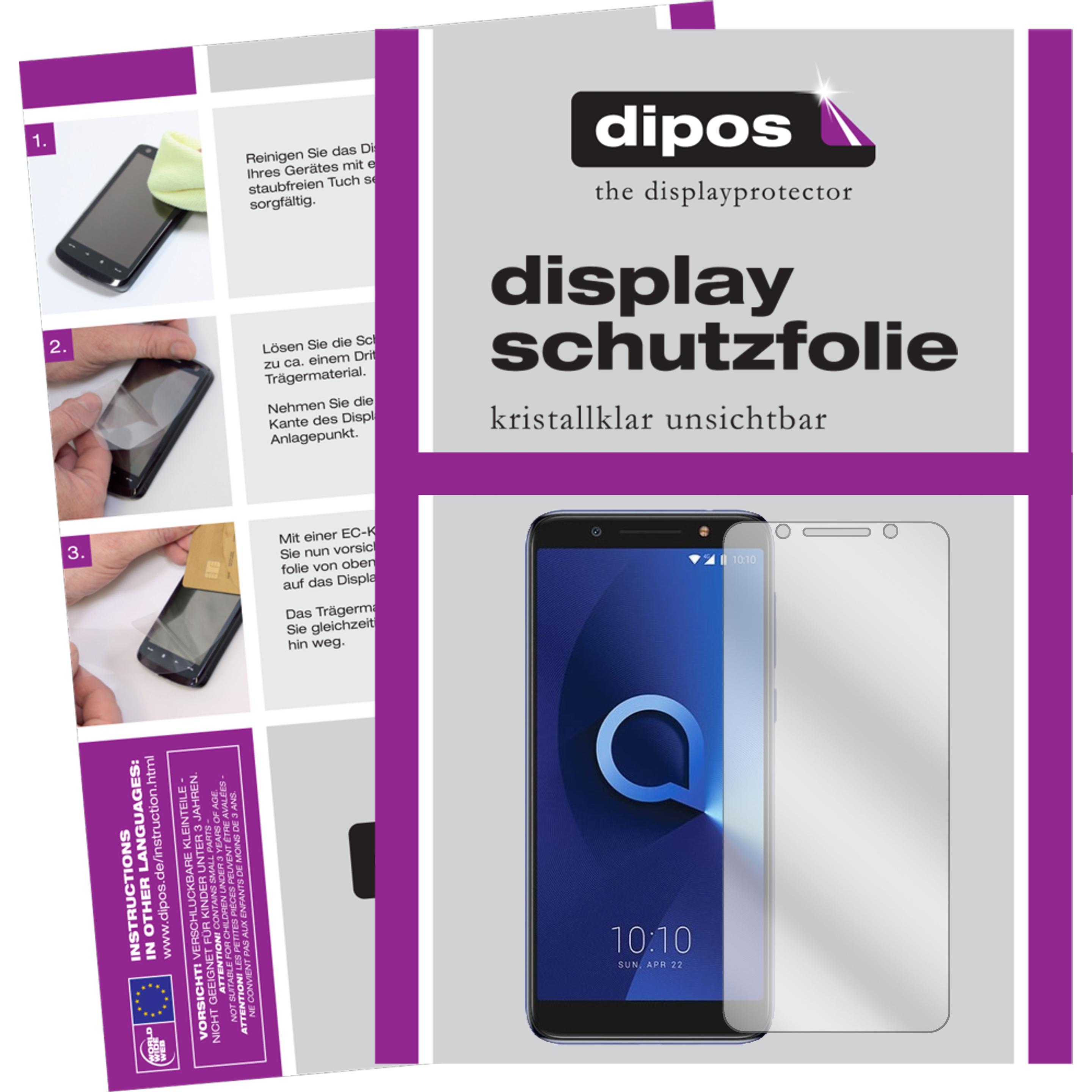 Dipos Displayschutzfolie Crystalclear (6 Stück, Alcatel 3x), Smartphone Schutzfolie, Transparent
