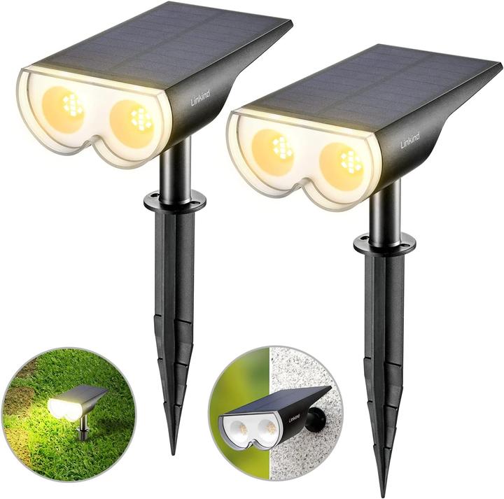 Image du produit Lumina Swiss 2x LED Solar Gartenspot Sensor (750 lm, IP67)