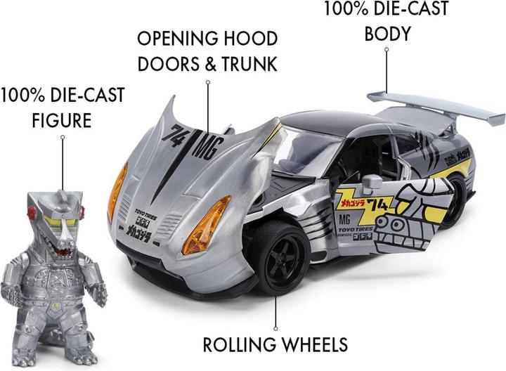 Image du produit Jada Mechagodzilla 2009 Nissan GT-R 1:24