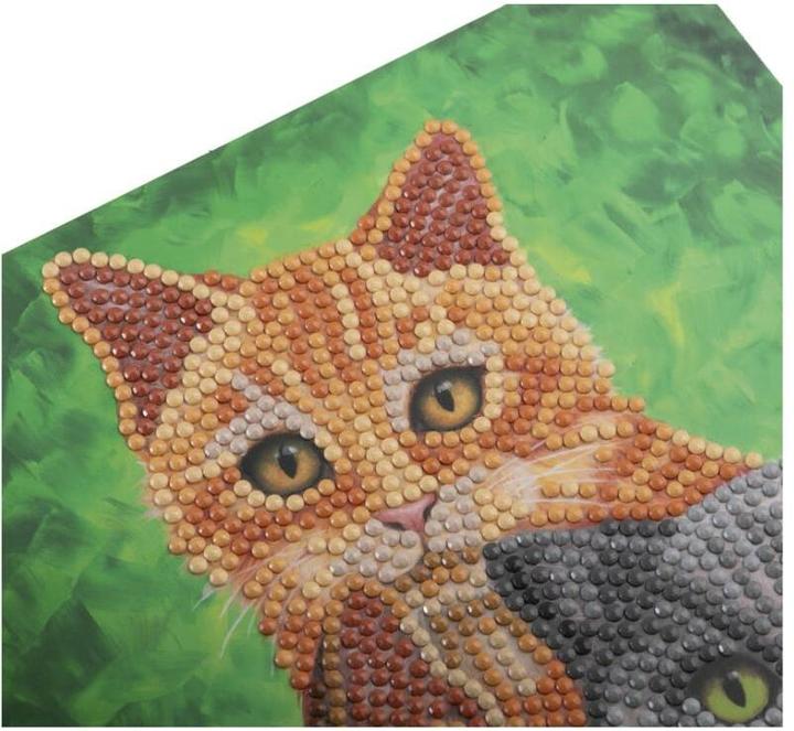 Actual product image Craft Buddy Cats, 18x18cm Crystal Art Card